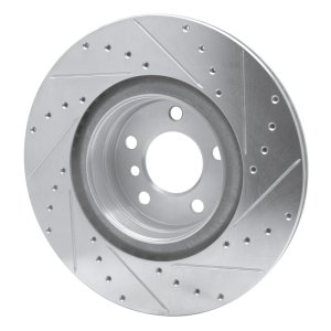 BMW 230I Brake Rotor (1) - Rear Left - R1 Concepts - Drilled & Slotted - Silver - `12-`20
